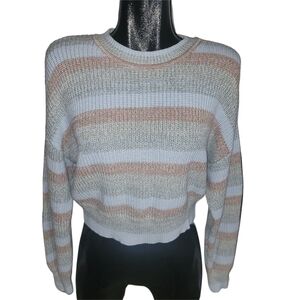 Twik Striped Knit Cropped Sweater